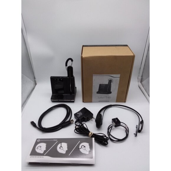Plantronics Savi W740 Ear Hook Headsets 83542-01 3 in 1 Convertible - Picture 3 of 15
